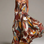 Sophia | Abstract Flow Maxi Dress