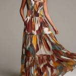 Sophia | Abstract Flow Maxi Dress