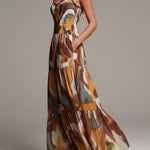Sophia | Abstract Flow Maxi Dress