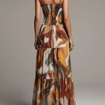 Sophia | Abstract Flow Maxi Dress