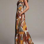 Sophia | Abstract Flow Maxi Dress