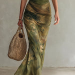 Evanna | Sculpted Tie-Dye Maxi Dress