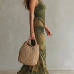 Evanna | Sculpted Tie-Dye Maxi Dress