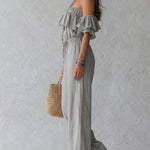 Jewell | Ruffled Off-Shoulder Set