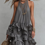 Sequoia | Layered Ruffle Halter Maxi