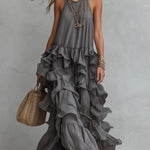 Sequoia | Layered Ruffle Halter Maxi
