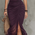 Heidi | Sculpted Ruched Midi Dress