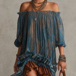 Quincy | Off-Shoulder Boho Mini Dress