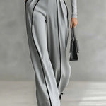 Violet | Turtleneck Wide-Leg Pants Set