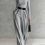 Violet | Turtleneck Wide-Leg Pants Set