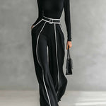 Violet | Turtleneck Wide-Leg Pants Set