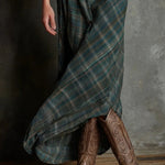 Patricia | Long plaid shirt dress