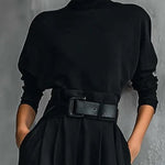 Hazel | Black Belted Two-Piece Set