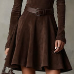 Ellen | Vintage Suede Mini Dress