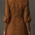 Dora | Short Dress with Suede Effect