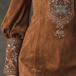 Dora | Short Dress with Suede Effect