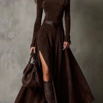 Dianne | Dark Brown Maxi Dress