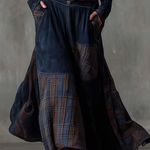 Michelle |Vintage Suede Maxi Dress (With Belt)