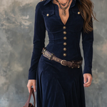 Kimberly | Suede Maxi Dress(With belt)