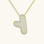Bubble Initial Crystals Necklace