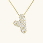 Bubble Initial Crystals Necklace
