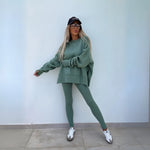 YACHI™ - Casual Long Sleeve Sweatshirt and Pants Set