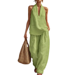 ZURI™ – Breezy Halter Wide-Leg Two Piece Set