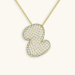 Bubble Initial Crystals Necklace
