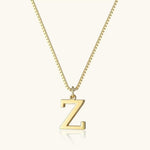 Vintage Letter Initial Gold Necklace