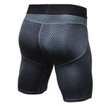 Mens 3D Printed Elastic Quick Dry Fitness Sport Shorts