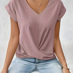 BELLA | Classic Twist Detail V-Neck Top