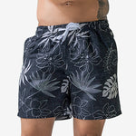 Mens Quick Drying Floral Printed Beach Board Shorts