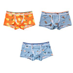3 Pack Men's Ice Silk Trunks with Separated Pouch Design