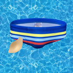 Men's Moisture-Wicking Sexy Striped Color Swim Briefs