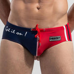 Men’s Spell Color Drawstring Swim Briefs