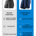3 Pack Men's Plus-Size Anti-Chafing Performance Boxer Briefs