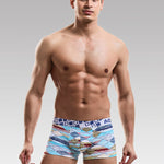 6 Pack Men's U Convex Modal Print Breathable Trunks