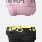 2 Pack Men's Hips Lifting Cotton Low-rise Briefs
