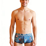 3 Pack Men's Breathable Cotton Mid-Rise with Stylish Print Skin-Friendly Trunks