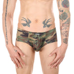 Men's Camo Print Short Leg Trunks