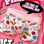 4 Pack Men's Cartoon Cotton Anti-Bacterial Boxer Briefs