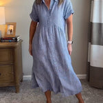 Phoebe | Striped Button-Up Dress
