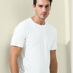 Men's Double-Faced Modal Crewneck Base Layer Casual Ultra-Soft Tagless T-Shirt