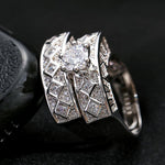 Cold Wind Zircon Ring Set