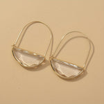 Half Moon Translucent Hoop Earrings