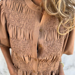 ELIZA™ - Pleated Button-Up Blouse