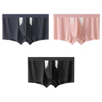 3 Pack Split-Support Men's Trunks- Breathable & Bulge-Enhancing