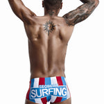 Mens Sexy Breathable Soft Stripe Swim Briefs
