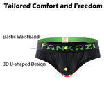 3 Pack Men's Striped U-Pouch Breathable Casual Briefs