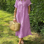 Phoebe | Striped Button-Up Dress